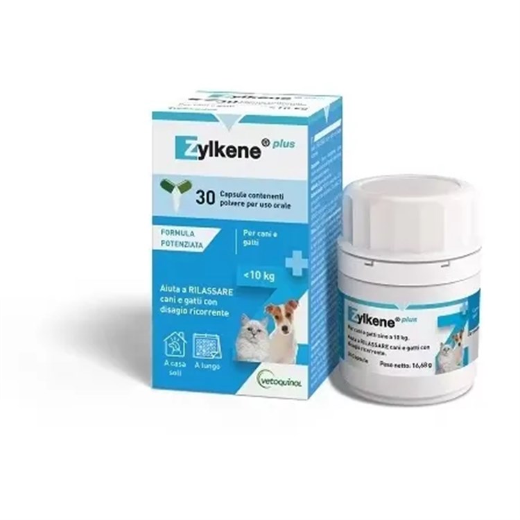 Zylkene Plus per Cani e Gatti fino a 10 Kg 30 Capsule